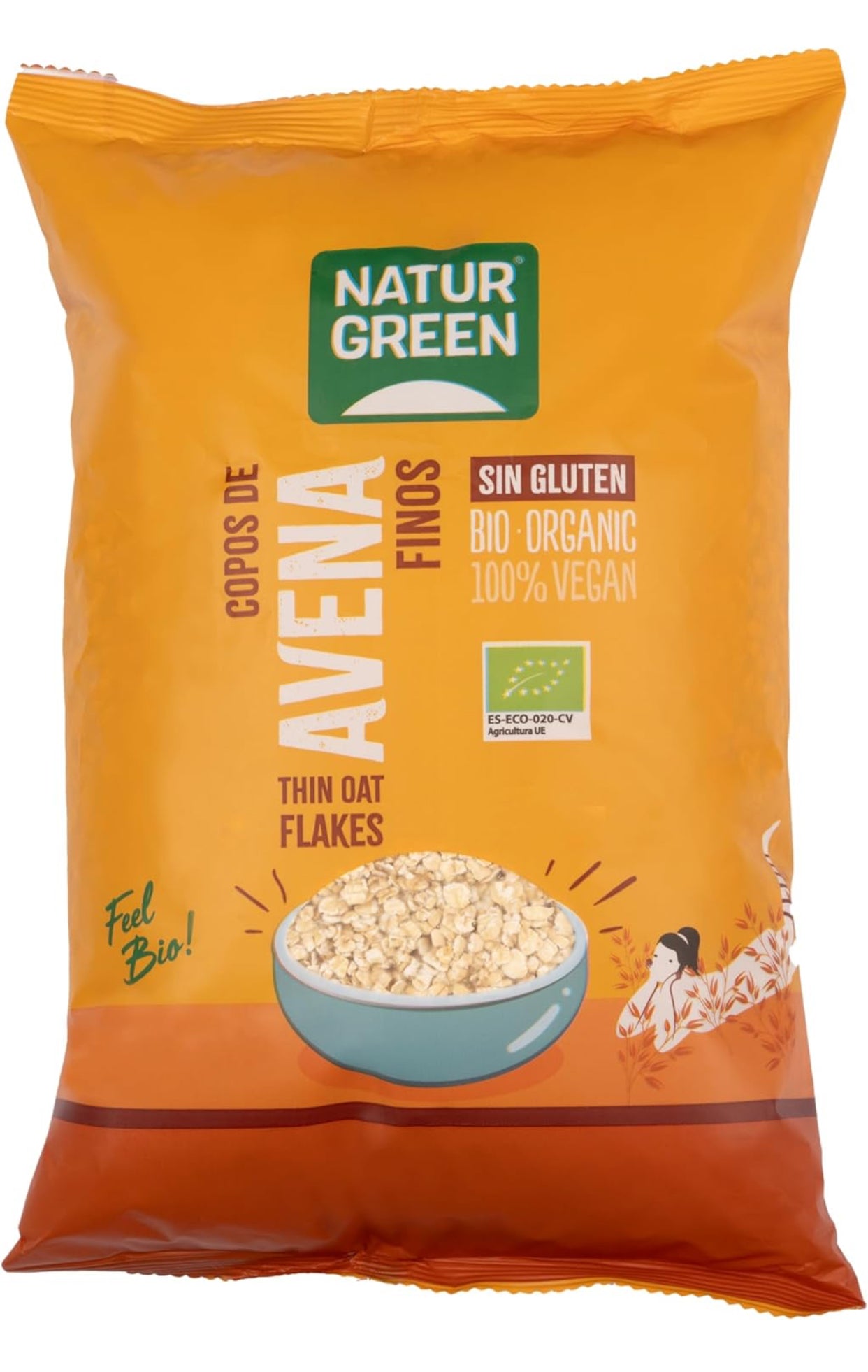 Copos De Avena Finos Sin Gluten Bio 1 Kg