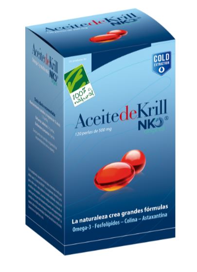 Aceite de Krill NKO 120-80-40 perlas: Omega-3 Antártico con EPA, DHA, Colina y Astaxantina