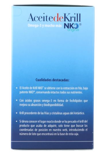 Aceite de Krill NKO 120-80-40 perlas: Omega-3 Antártico con EPA, DHA, Colina y Astaxantina