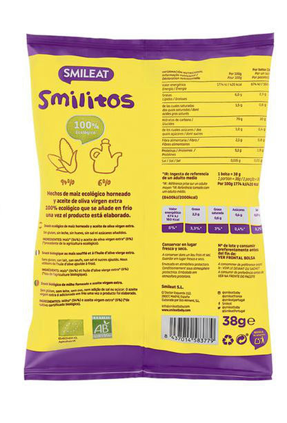 Smilitos Gusanitos de Maíz Eco sin Gluten - 38g