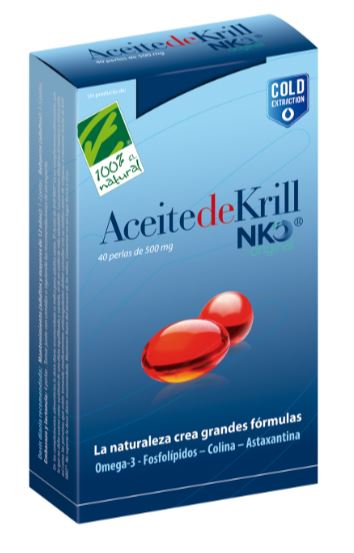 Aceite de Krill NKO 120-80-40 perlas: Omega-3 Antártico con EPA, DHA, Colina y Astaxantina