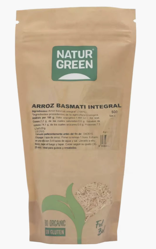 Arroz Basmati Integral Bio, 500 g