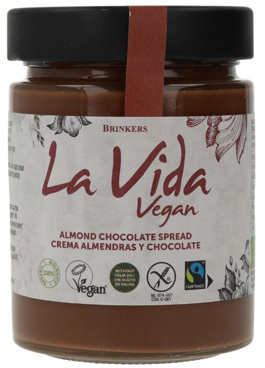 Crema de Chocolate con Almendras Vegana Sin Gluten 270g