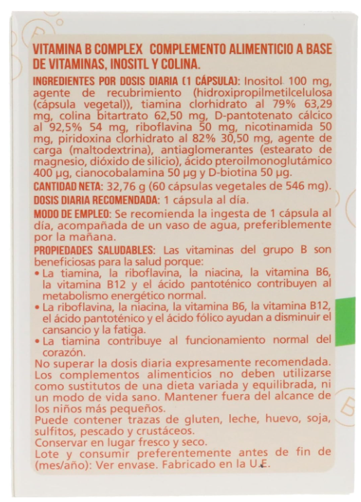 VITAMINA B COMPLEX 60 Vcaps