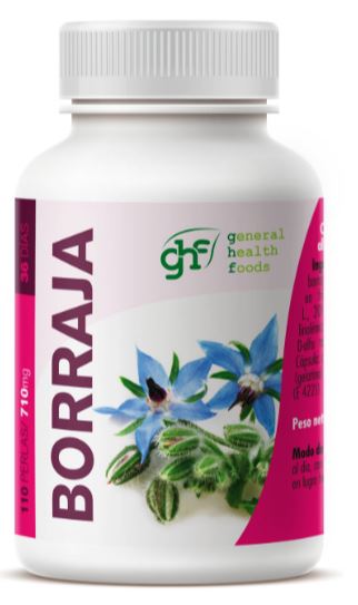 Borraja 110 perlas de 710mg GHF: Complemento Hormonal para Menopausia y Síndrome Premenstrual