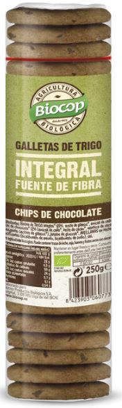 Galletas de Trigo Integral con Chips de Chocolate - Biocop 250g