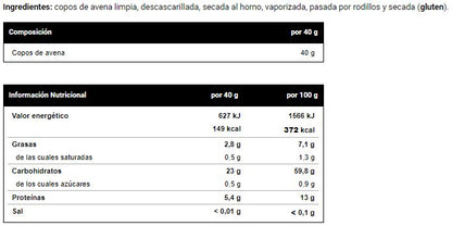 Avena Instantánea de Vitobest® - Formatos de 1kg y 500g