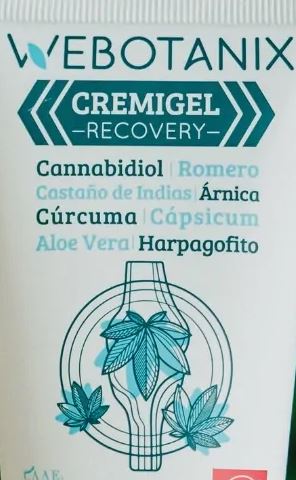 Cremigel Óseo Recovery CBD Bio de WeBotanix 75 ml