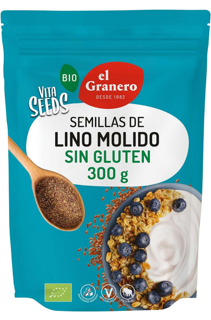 Vitaseeds Semillas Molidas de Lino sin Gluten Bio, 300g