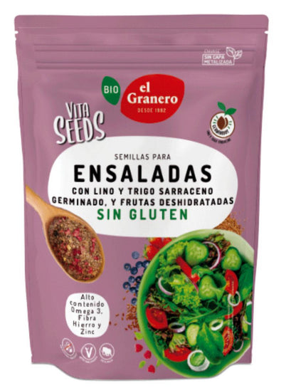 Vitaseeds Semillas Molidas para Ensalada sin Gluten Bio, 200g