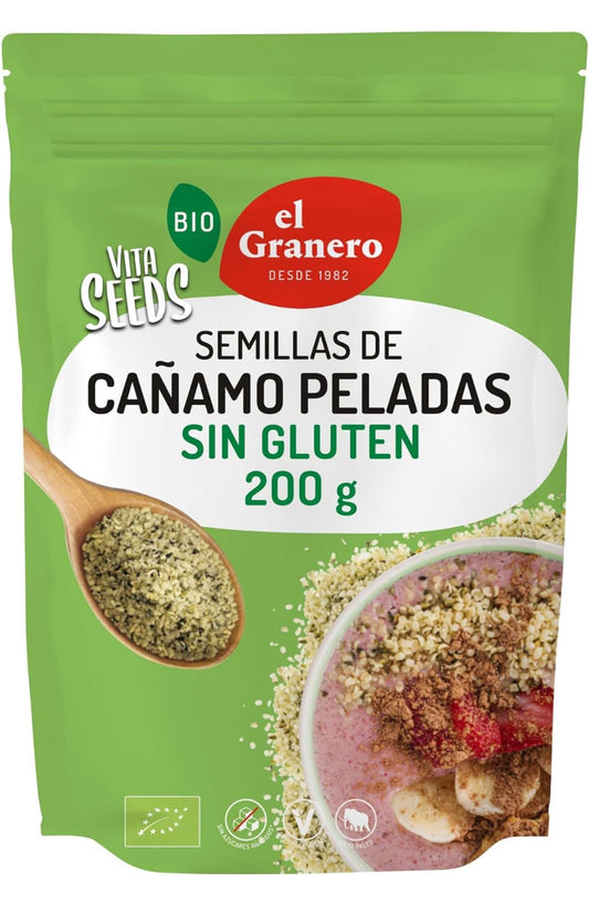 Vitaseeds Semillas Molidas de Cáñamo Peladas sin Gluten Bio, 200g