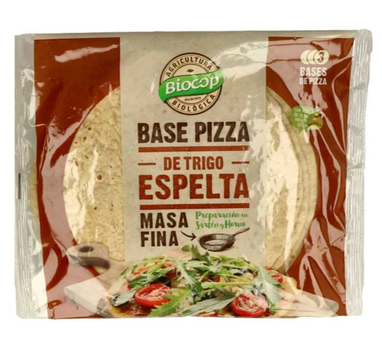 Base de Pizza de Espelta Masa Fina