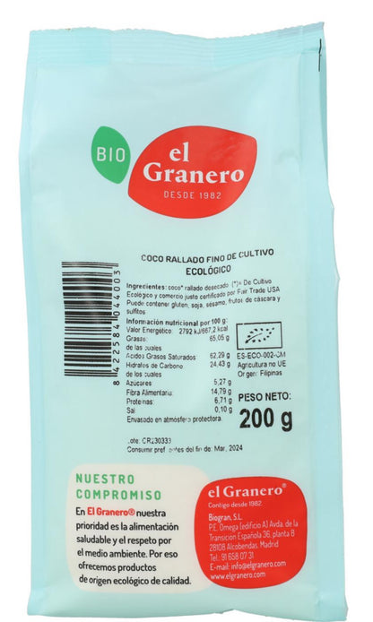 COCO RALLADO FINO  BIO 200 g