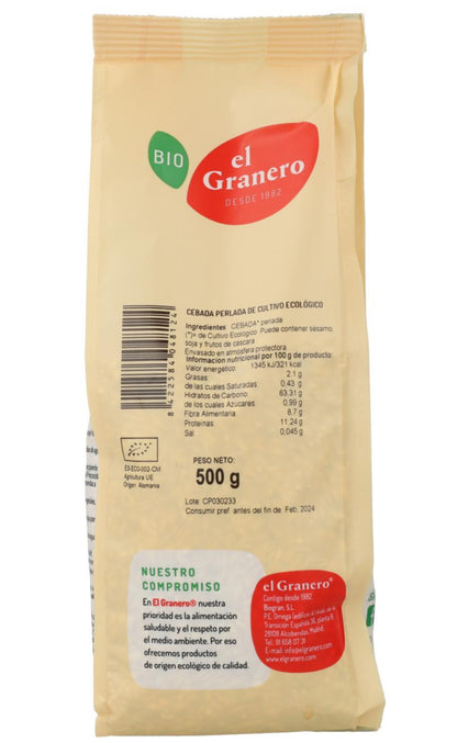 Cebada en Grano Perlada Bio 500g