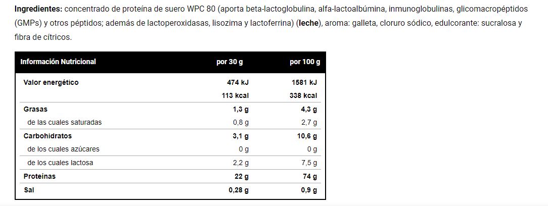 WHEY PROTEIN 100% 1 Kg MARIA BISCUIT