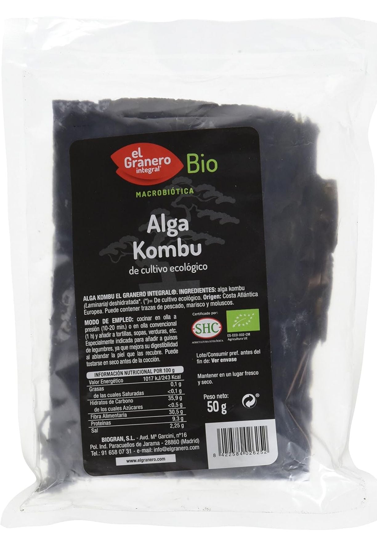 Alga Kombu Bio, 50 g