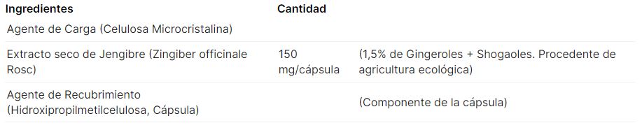 JENGIBRE BIO 60 CAPSULAS VEGETALES