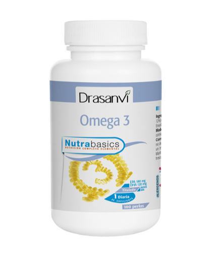 OMEGA 3 1000 mg BOTE 100 perlas NUTRABASICOS