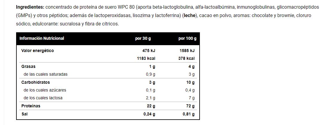 WHEY PROTEIN 100% 1 Kg CHOCOLATE