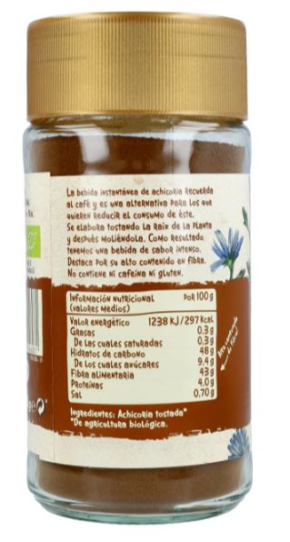 Achicoria Soluble Biocop 100g - Alternativa Intensa al Café, Rico en Fibra, Sin Cafeína ni Gluten