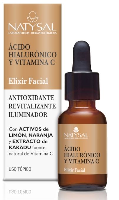 Elixir Facial ÁCIDO HIALURÓNICO Y VITAMINA C Natysal 15 ML