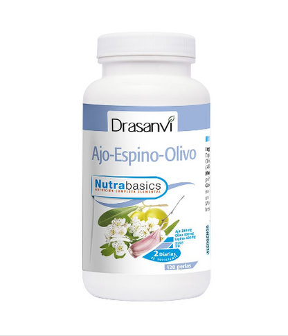 AJO ESPINO OLIVO 500 mg BOTE 120 perlas NUTRABASIC