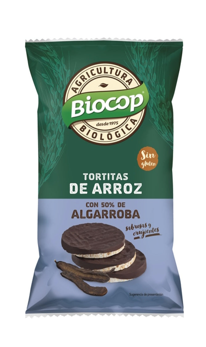 Tortitas de Arroz con Cobertura de Algarroba Biocop - 100 g