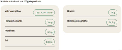 Tortitas de Arroz con Cobertura de Algarroba - 100g