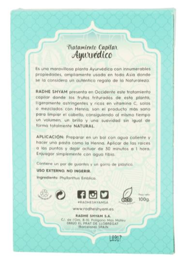 AMLA TRATAMIENTO CAPILAR AYURVEDICO 100 g