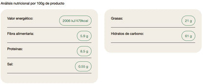 Galletas con Copos de Avena Integral - 250 g