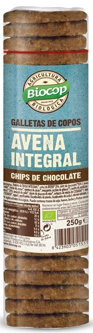 Galletas de Copos de Avena Integral con Chips de Chocolate - 250 g