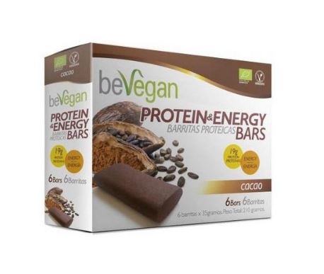 BARRITAS CACAO PROTEIN-ENERGY BeVegan 210 G