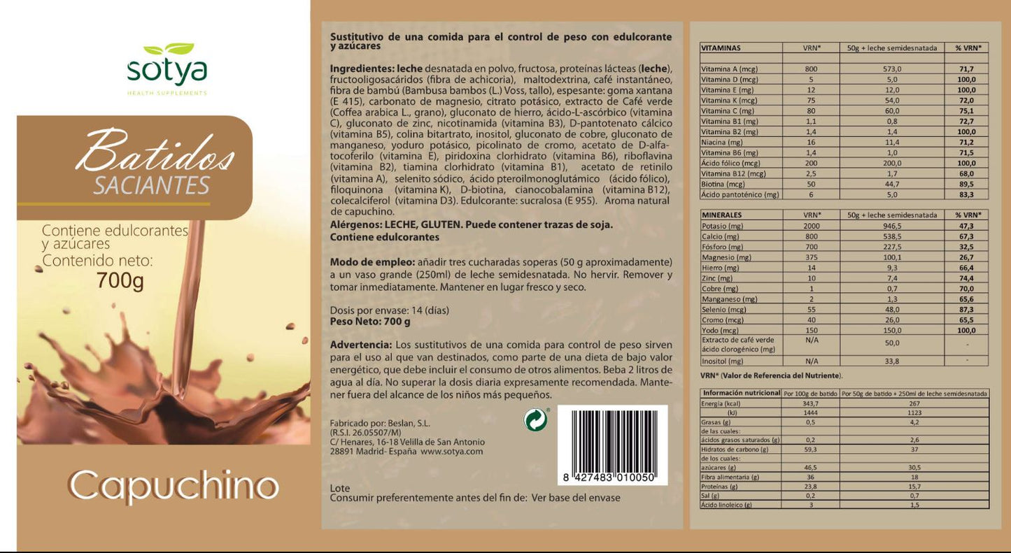 Batidos Saciantes en Diversos Sabores y Formatos