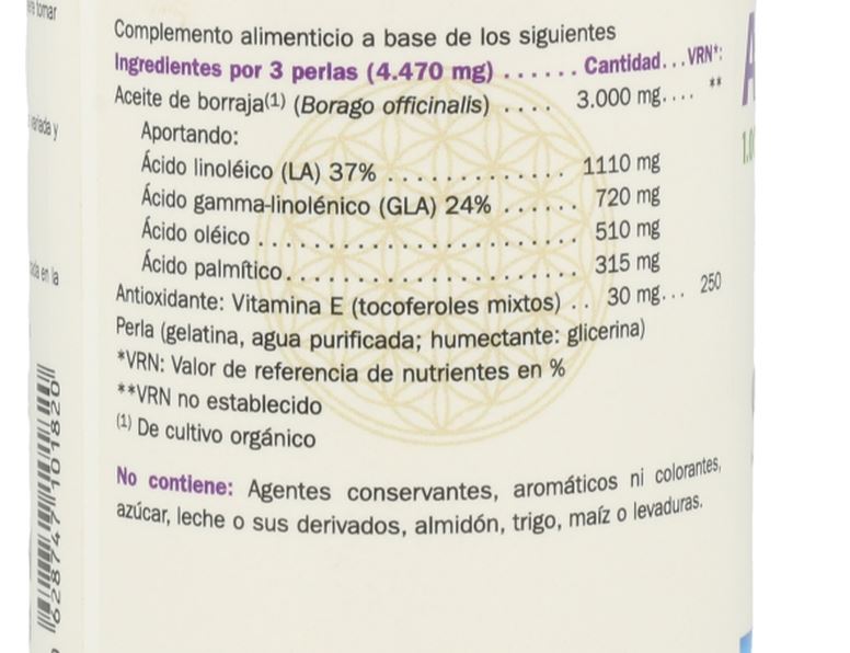 Aceite de Borraja  90 Perlas 1000mg: Potente Fuente de Omega-6 y GLA