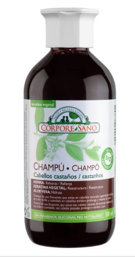 CHAMPU HENNA CAB CASTAÑOS 300 ml BIO