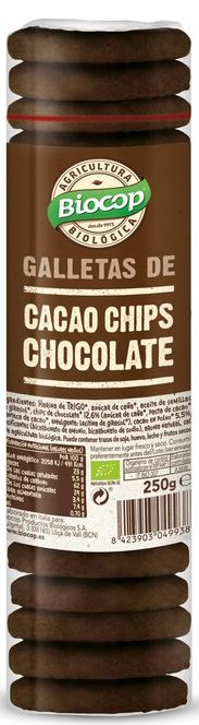 Galletas de Cacao con Chips de Chocolate - 250 g