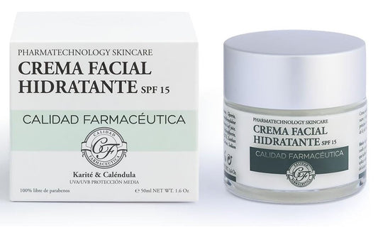 Crema Facial Hidratante SPF15 50 ml de Calidad Farmacéutica CF