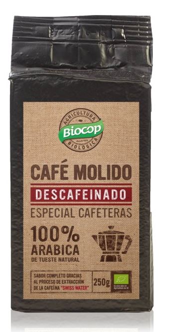 Café Molido 100% Arábica Descafeinado Biológico - 250 g