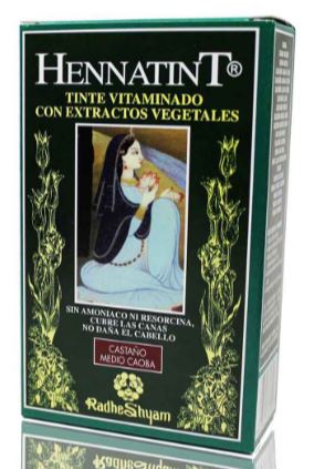 Hennatint Castaño Medio Caoba de Radhe Shyam: Intensidad y Brillo sin Amoniaco