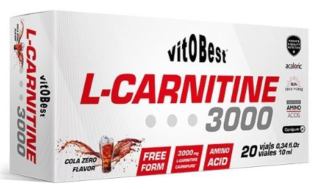 L-Carnitina 3000 de Vitobest® - Sabores: Fresa Ácida y Cola Zero