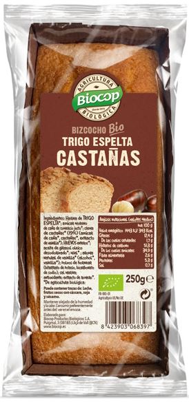 Bizcocho de Castañas con Trigo Espelta - 250g