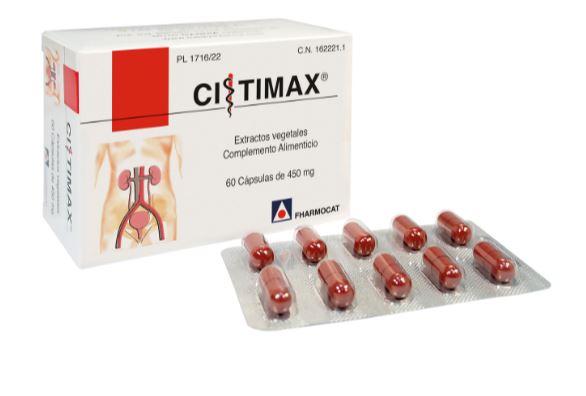 Cistimax Salud Urinaria de Fharmocat: 60 Cápsulas de 450mg para el Bienestar de las Vías Urinarias