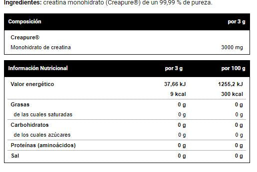 Creatine Monohydrate (Creapure®) - Formatos de 200g y 500g