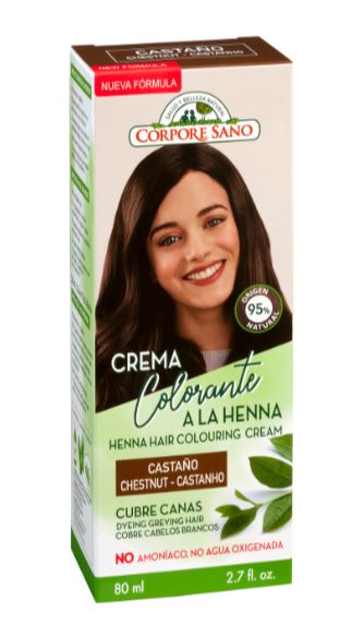 CREMA COLORANTE CABELLO CASTAÑO 80 ml