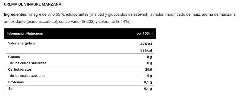 Cremas de Vinagre de Vitobest® - Varios Sabores, 0 % de Materia Grasa