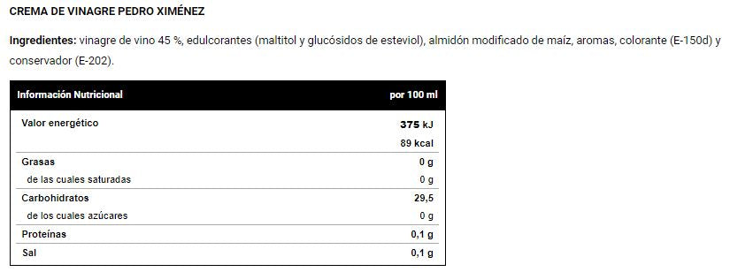 Cremas de Vinagre de Vitobest® - Varios Sabores, 0 % de Materia Grasa