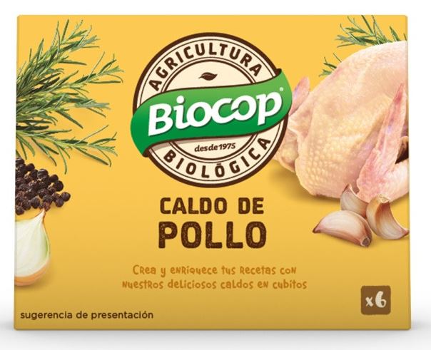 Caldo de Pollo en Cubitos Biológico - 6x11 g