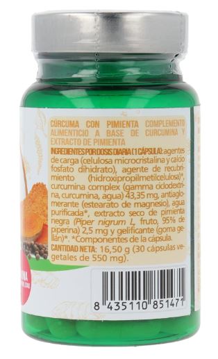 Naturlider - Cúrcuma con Pimienta: Complejo de Curcumina para un Bienestar Natural - 30 Cápsulas