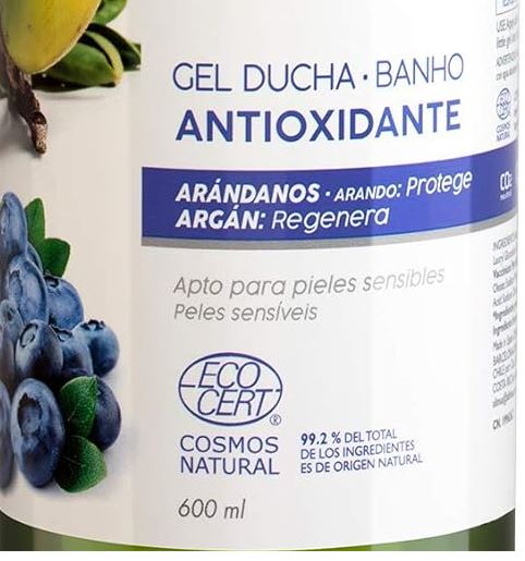 GEL DE BAÑO ANTIOXIDANTE 600 ml