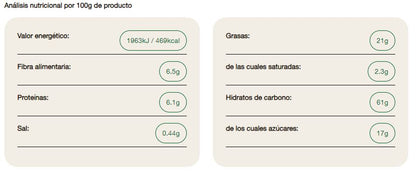 Galletas con Copos de Avena y Canela Biocop 250g